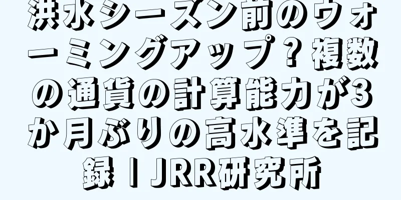 洪水シーズン前のウォーミングアップ？複数の通貨の計算能力が3か月ぶりの高水準を記録 | JRR研究所