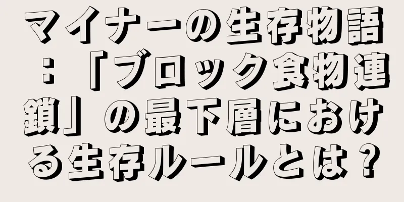 マイナーの生存物語：「ブロック食物連鎖」の最下層における生存ルールとは？