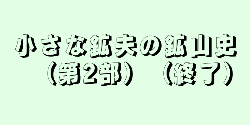 小さな鉱夫の鉱山史（第2部）（終了）