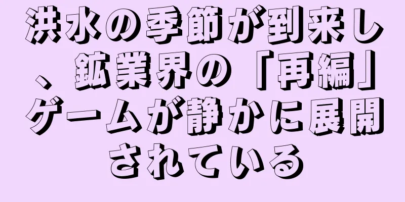 洪水の季節が到来し、鉱業界の「再編」ゲームが静かに展開されている
