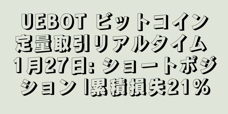 UEBOT ビットコイン定量取引リアルタイム 1月27日: ショートポジション |累積損失21%