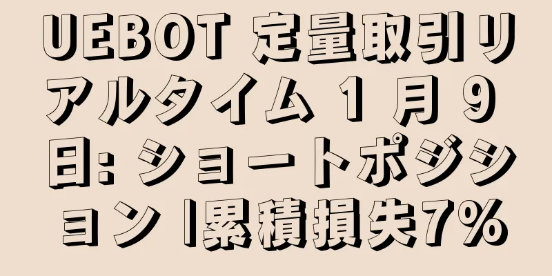 UEBOT 定量取引リアルタイム 1 月 9 日: ショートポジション |累積損失7%