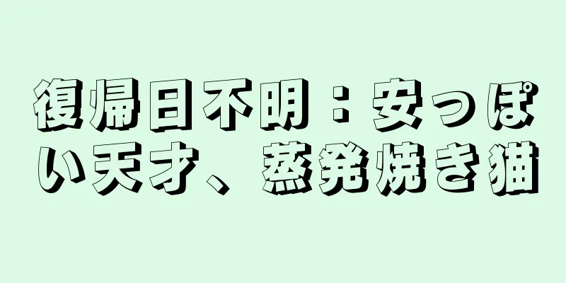 復帰日不明：安っぽい天才、蒸発焼き猫