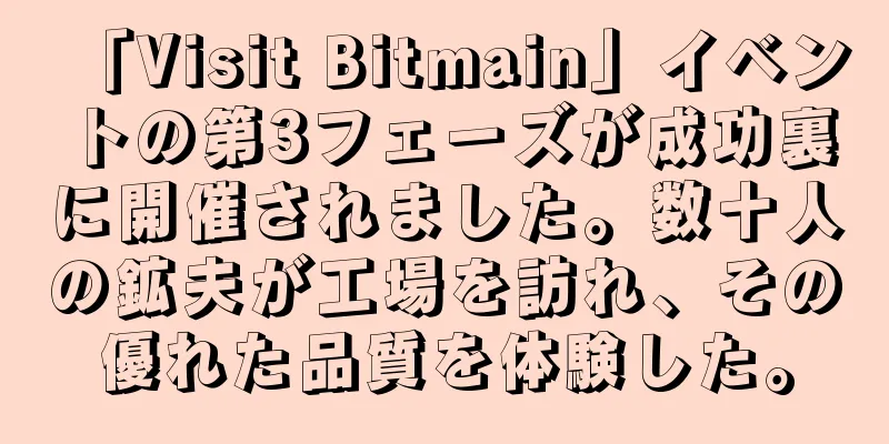 「Visit Bitmain」イベントの第3フェーズが成功裏に開催されました。数十人の鉱夫が工場を訪れ、その優れた品質を体験した。