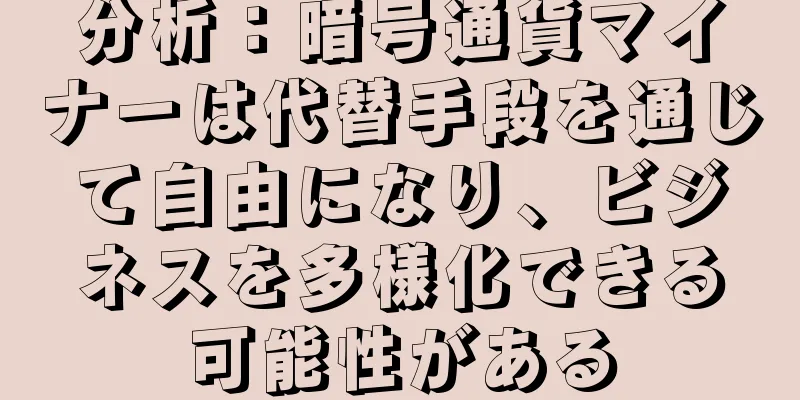 分析：暗号通貨マイナーは代替手段を通じて自由になり、ビジネスを多様化できる可能性がある