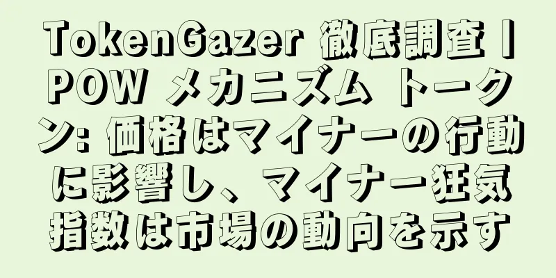 TokenGazer 徹底調査丨POW メカニズム トークン: 価格はマイナーの行動に影響し、マイナー狂気指数は市場の動向を示す