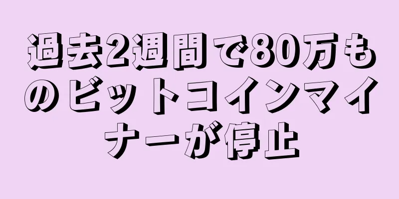 過去2週間で80万ものビットコインマイナーが停止