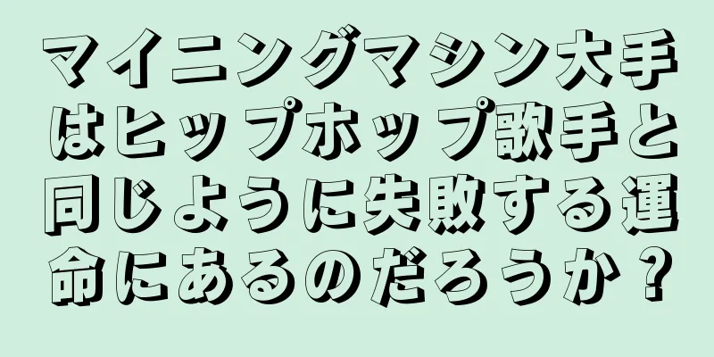 マイニングマシン大手はヒップホップ歌手と同じように失敗する運命にあるのだろうか？