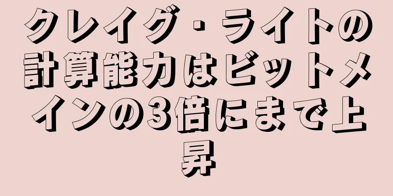 クレイグ・ライトの計算能力はビットメインの3倍にまで上昇