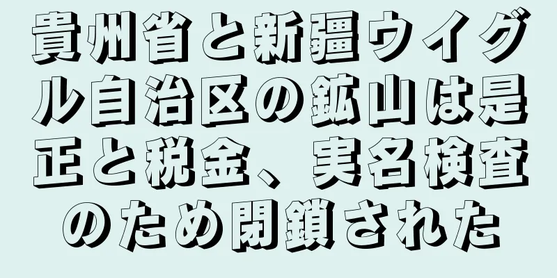 貴州省と新疆ウイグル自治区の鉱山は是正と税金、実名検査のため閉鎖された
