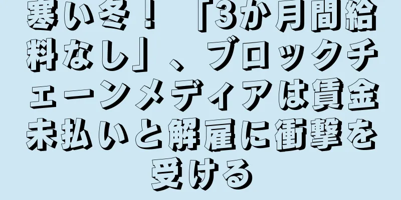 寒い冬！ 「3か月間給料なし」、ブロックチェーンメディアは賃金未払いと解雇に衝撃を受ける