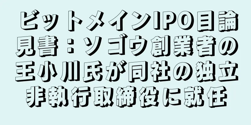 ビットメインIPO目論見書：ソゴウ創業者の王小川氏が同社の独立非執行取締役に就任