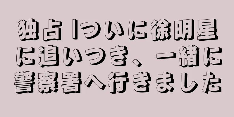 独占 |ついに徐明星に追いつき、一緒に警察署へ行きました