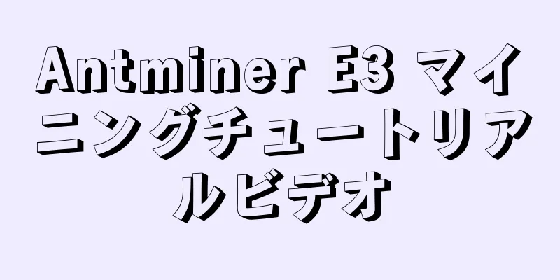 Antminer E3 マイニングチュートリアルビデオ