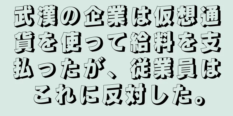 武漢の企業は仮想通貨を使って給料を支払ったが、従業員はこれに反対した。