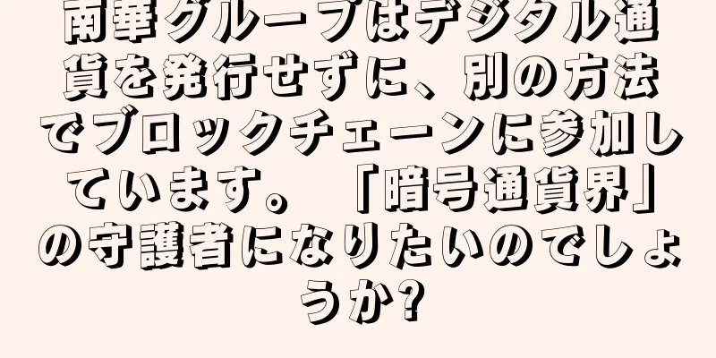 南華グループはデジタル通貨を発行せずに、別の方法でブロックチェーンに参加しています。 「暗号通貨界」の守護者になりたいのでしょうか?