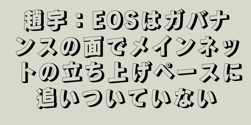 趙宇：EOSはガバナンスの面でメインネットの立ち上げペースに追いついていない