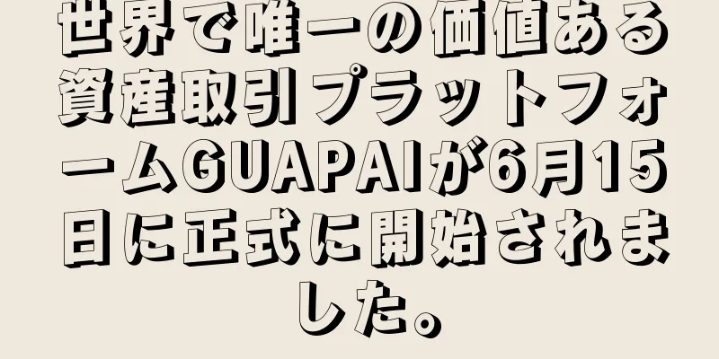 世界で唯一の価値ある資産取引プラットフォームGUAPAIが6月15日に正式に開始されました。