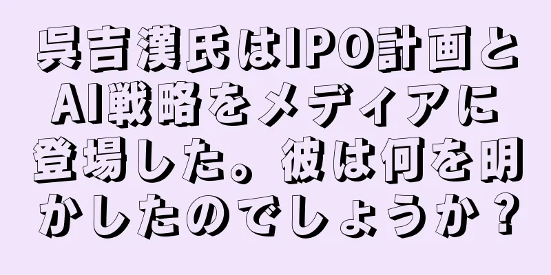 呉吉漢氏はIPO計画とAI戦略をメディアに登場した。彼は何を明かしたのでしょうか？