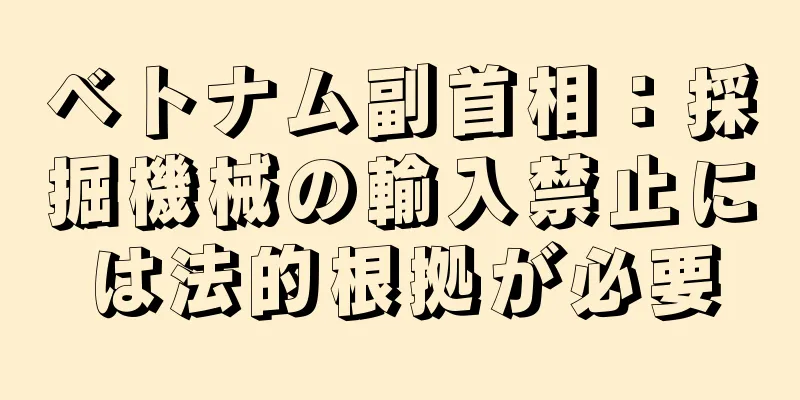 ベトナム副首相：採掘機械の輸入禁止には法的根拠が必要