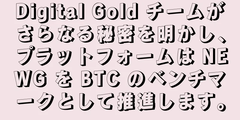 Digital Gold チームがさらなる秘密を明かし、プラットフォームは NEWG を BTC のベンチマークとして推進します。