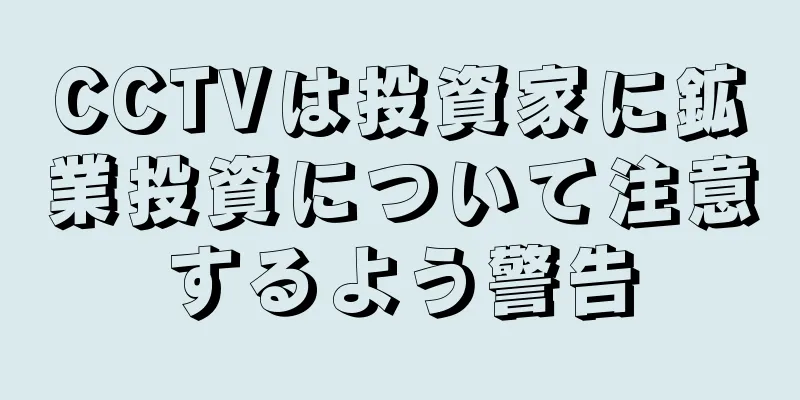 CCTVは投資家に鉱業投資について注意するよう警告
