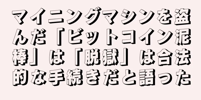 マイニングマシンを盗んだ「ビットコイン泥棒」は「脱獄」は合法的な手続きだと語った