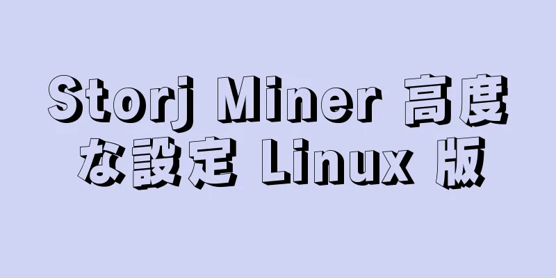Storj Miner 高度な設定 Linux 版