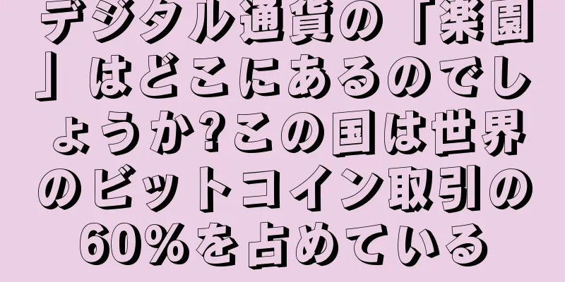 デジタル通貨の「楽園」はどこにあるのでしょうか?この国は世界のビットコイン取引の60%を占めている