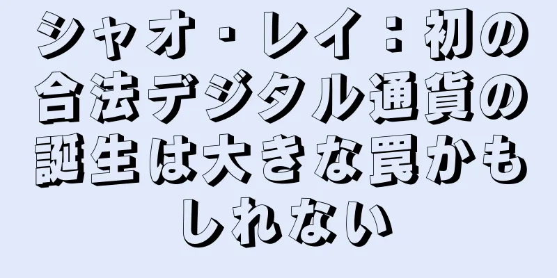 シャオ・レイ：初の合法デジタル通貨の誕生は大きな罠かもしれない
