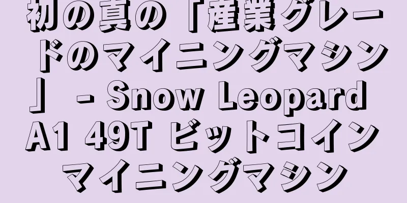初の真の「産業グレードのマイニングマシン」 - Snow Leopard A1 49T ビットコインマイニングマシン