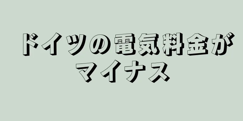 ドイツの電気料金がマイナス
