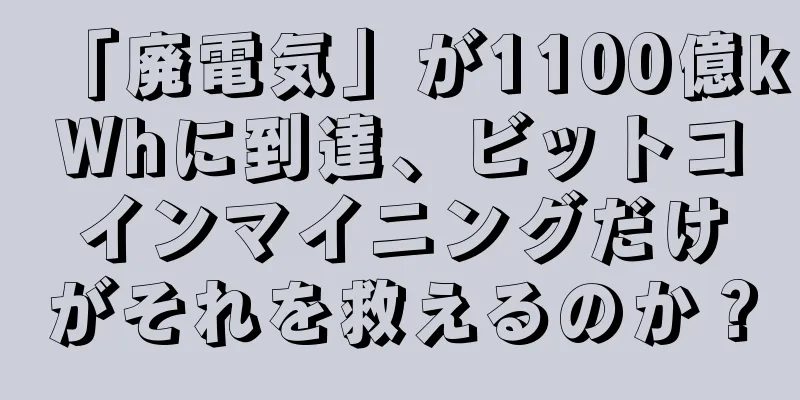 「廃電気」が1100億kWhに到達、ビットコインマイニングだけがそれを救えるのか？