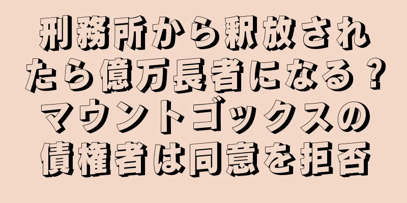 刑務所から釈放されたら億万長者になる？マウントゴックスの債権者は同意を拒否