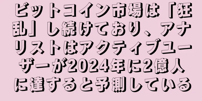 ビットコイン市場は「狂乱」し続けており、アナリストはアクティブユーザーが2024年に2億人に達すると予測している