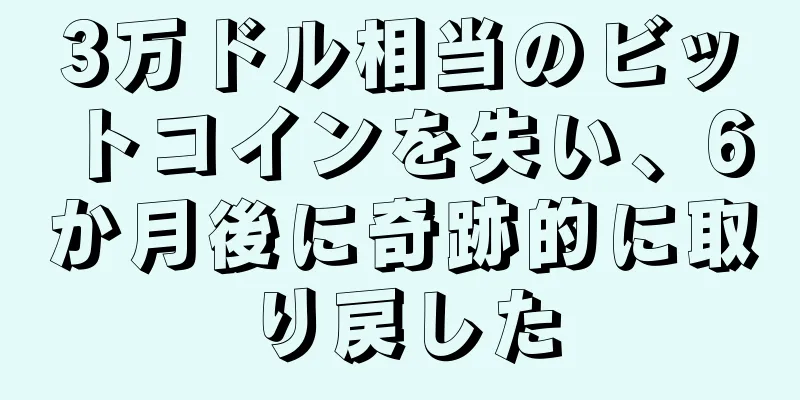 3万ドル相当のビットコインを失い、6か月後に奇跡的に取り戻した