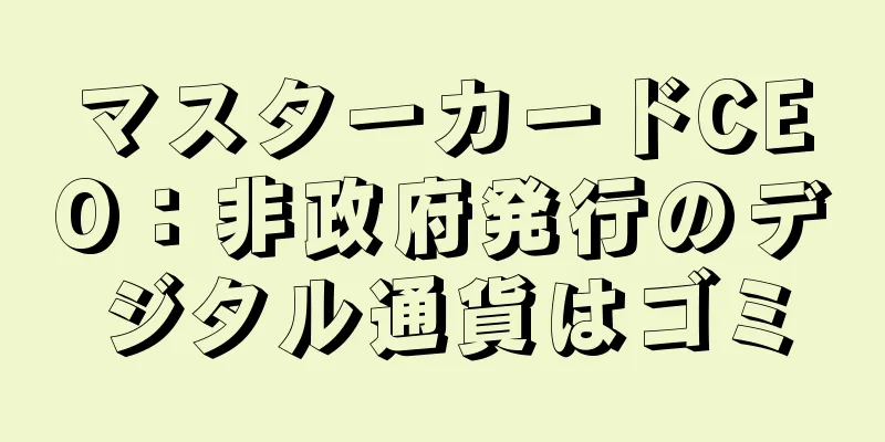 マスターカードCEO：非政府発行のデジタル通貨はゴミ
