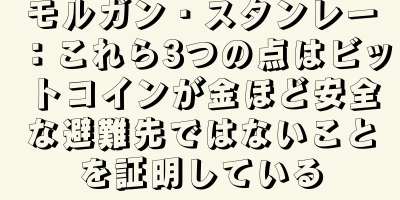 モルガン・スタンレー：これら3つの点はビットコインが金ほど安全な避難先ではないことを証明している