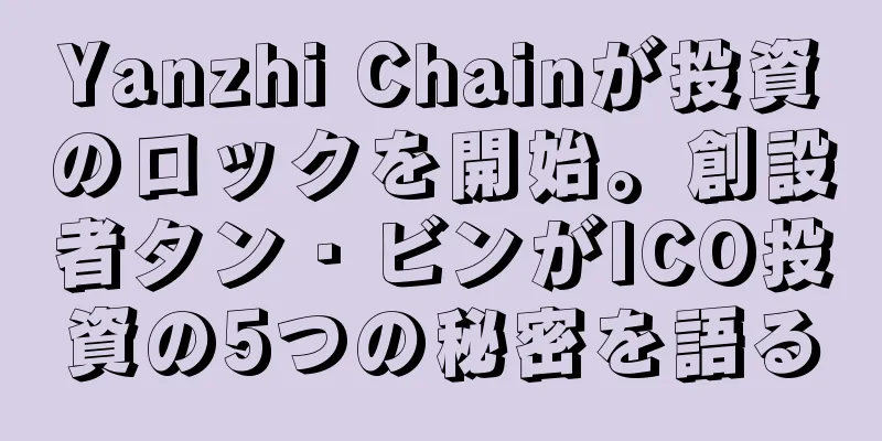 Yanzhi Chainが投資のロックを開始。創設者タン・ビンがICO投資の5つの秘密を語る