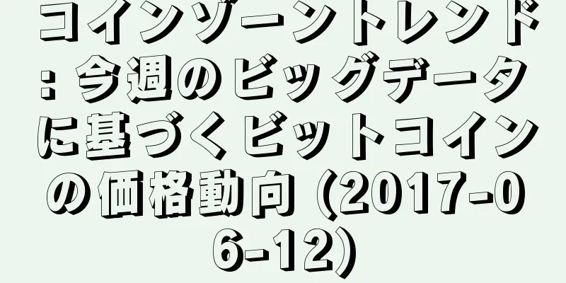 コインゾーントレンド: 今週のビッグデータに基づくビットコインの価格動向 (2017-06-12)