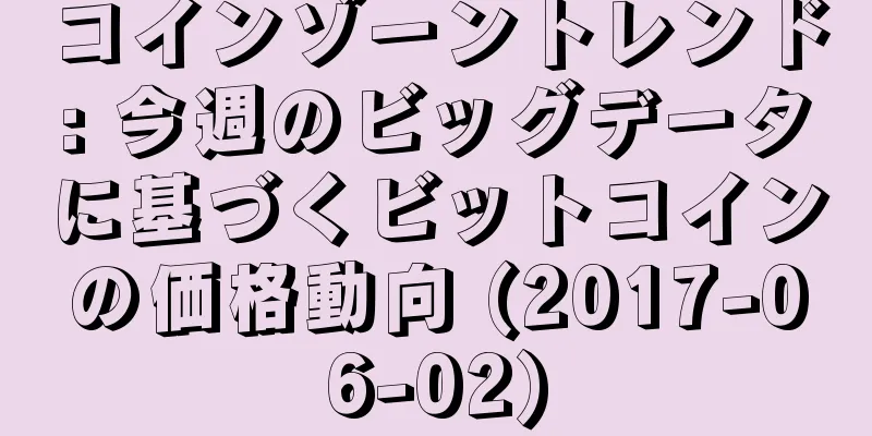 コインゾーントレンド: 今週のビッグデータに基づくビットコインの価格動向 (2017-06-02)