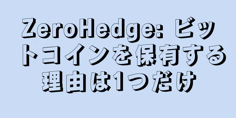 ZeroHedge: ビットコインを保有する理由は1つだけ