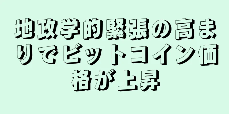 地政学的緊張の高まりでビットコイン価格が上昇