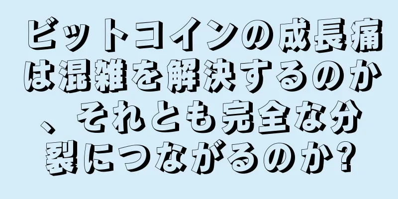 ビットコインの成長痛は混雑を解決するのか、それとも完全な分裂につながるのか?