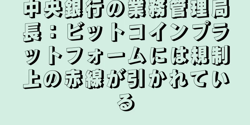 中央銀行の業務管理局長：ビットコインプラットフォームには規制上の赤線が引かれている