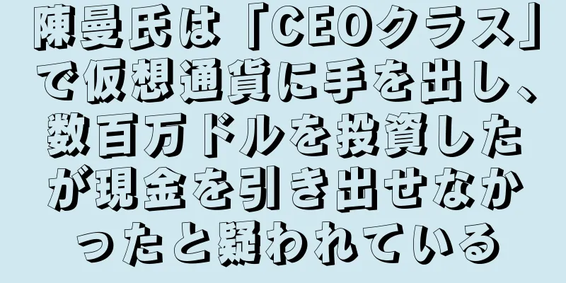 陳曼氏は「CEOクラス」で仮想通貨に手を出し、数百万ドルを投資したが現金を引き出せなかったと疑われている