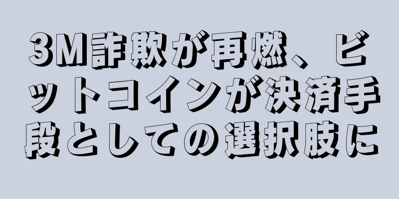 3M詐欺が再燃、ビットコインが決済手段としての選択肢に
