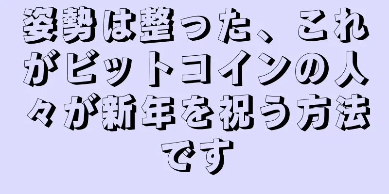 姿勢は整った、これがビットコインの人々が新年を祝う方法です