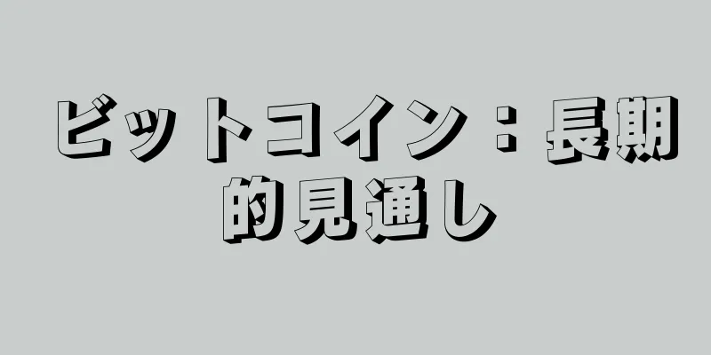 ビットコイン：長期的見通し