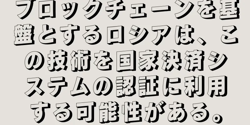 ブロックチェーンを基盤とするロシアは、この技術を国家決済システムの認証に利用する可能性がある。